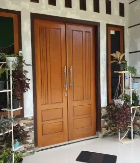 solid wooden entry door
