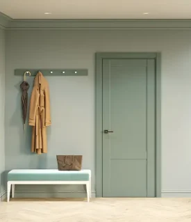 wood indoor hinged door