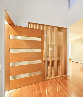 wooden pivot entry door