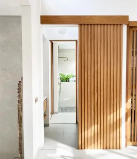 wooden pocket door